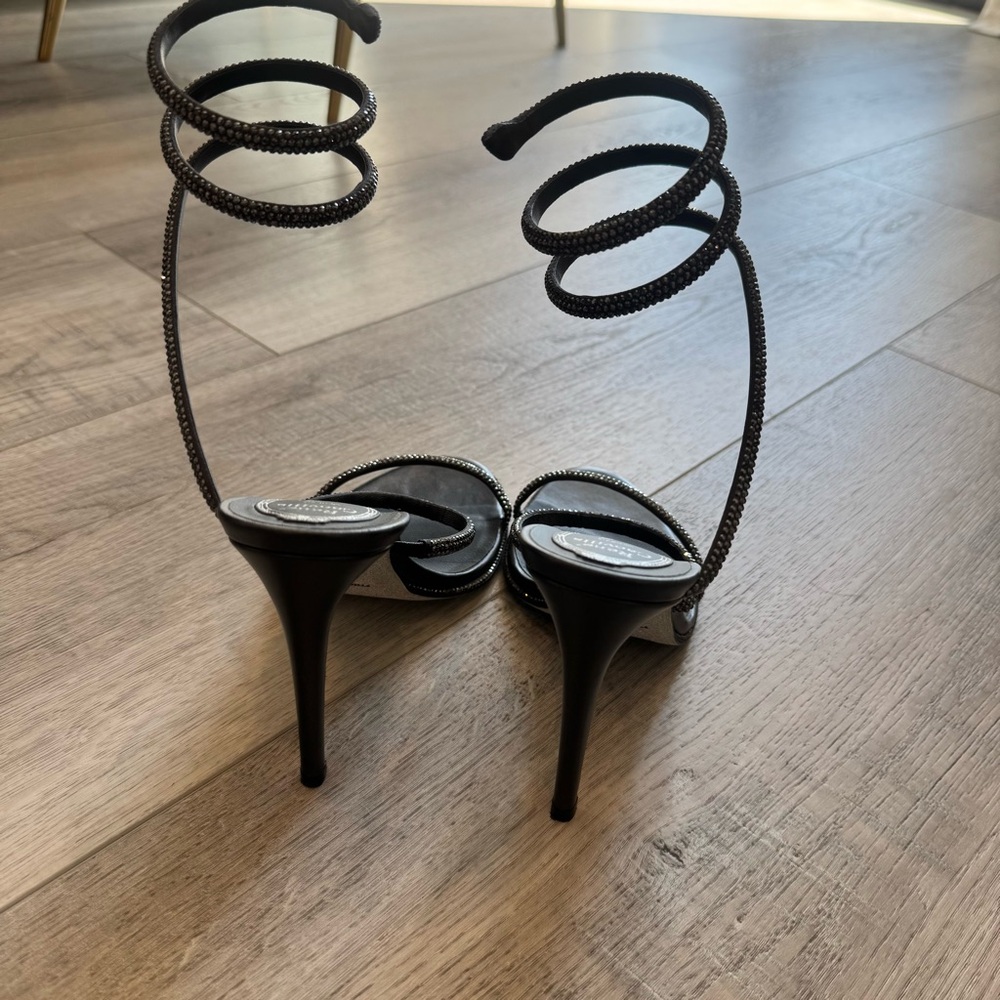Rene Caovilla Cleo Black Sandal 105 - Picture 7 of 9